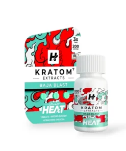 Straight Heat Kratom Extract Chewable Tablets Baja Blast 200mg Per Tablet