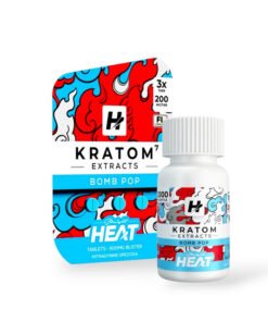 Straight Heat Kratom Extract Chewable Tablets Bomb Pop 200mg Per Tablet