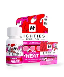 Straight Heat Eighties Pseudo Chewable Tablets Pink Lemonade 80mg Per Tablet