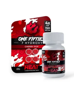 Straight Heat One Fifties 7-Hydroxy Chewable Tablets Cherry Pop 150mg