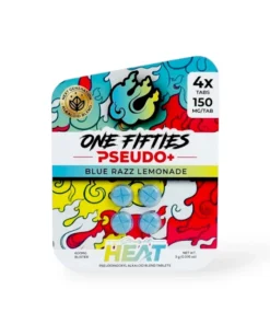 Straight Heat One Fifties Pseudo Chewable Tablets Blue Razz Lemonade 150mg