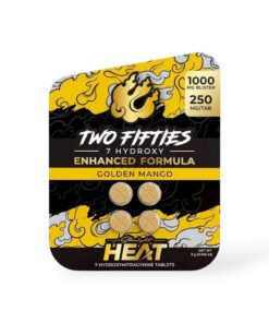 Straight Heat Two Fifties 7-Hydroxy Chewable Tablets Golden Mango 250mg