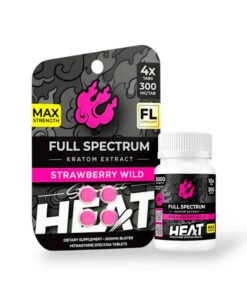 Straight Heat Full Spectrum Kratom Extract Strawberry Wild Chewable Tablets 300m…